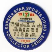 1984 7-Eleven Super Star Sports Coins: West Region #XI K Buddy Bell Back