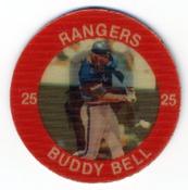 1984 7-Eleven Super Star Sports Coins: West Region #XI K Buddy Bell Front