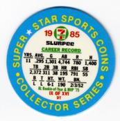 1985 7-Eleven Super Star Sports Coins: Southeast Region #IX DT Fred Lynn Back