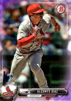 2017 Bowman - Purple #67 Aledmys Diaz Front