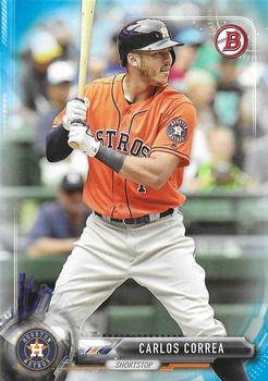 2017 Bowman - Blue #9 Carlos Correa Front