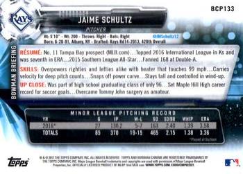 2017 Bowman - Chrome Prospects #BCP133 Jaime Schultz Back