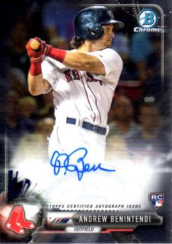 2017 Bowman - Chrome Rookie Autographs #CRA-ABE Andrew Benintendi Front