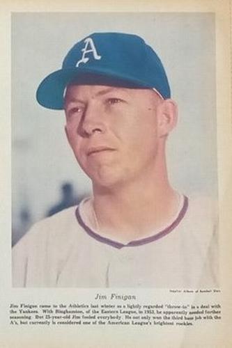 1954 Philadelphia Inquirer Album of Baseball Stars #NNO Jim Finigan Front