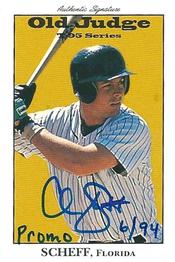 1995 Signature Rookies Old Judge - T-95 Series Authentic Signature Promos #28 Chris Sheff Front