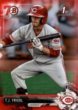 2017 Bowman - Prospects Bowman 70th Red #BP71 T.J. Friedl Front