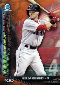 2017 Bowman - Bowman Scouts' Top 100 Orange #BTP-4 Andrew Benintendi Front