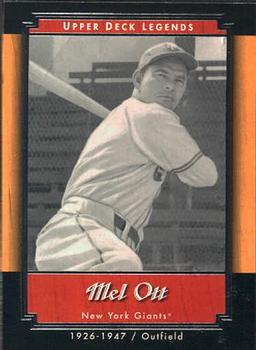 2001 Upper Deck Legends #70 Mel Ott Front