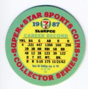 1987 7-Eleven Super Star Sports Coins: West Region #IX AH Dick Schofield Back