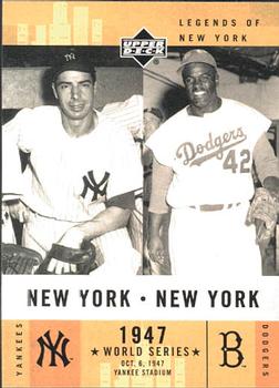 2001 Upper Deck Legends of New York #156 Joe DiMaggio / Jackie Robinson Front
