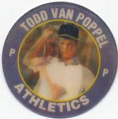 1991 Score 7-Eleven Superstar Action Coins: Northern California Region #13 HG Todd Van Poppel Front