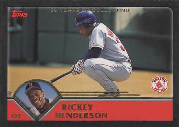 2003 Topps - Black #72 Rickey Henderson Front