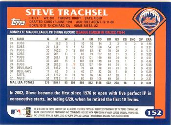 2003 Topps - Home Team Advantage #152 Steve Trachsel Back