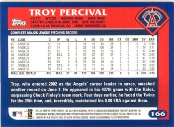 2003 Topps - Home Team Advantage #166 Troy Percival Back