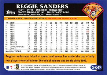 2003 Topps - Home Team Advantage #569 Reggie Sanders Back