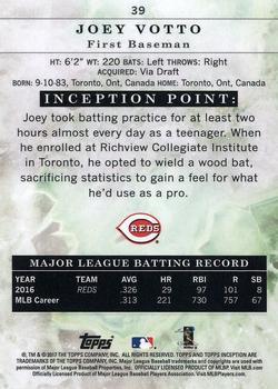 2017 Topps Inception - Green #39 Joey Votto Back