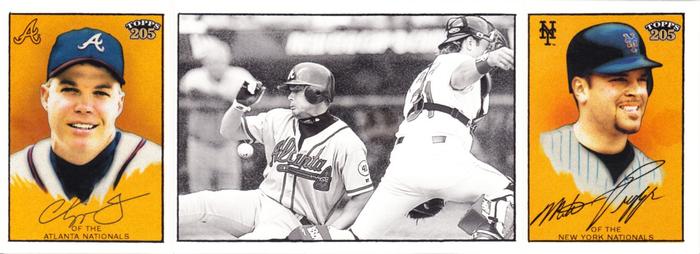 2003 Topps 205 - Triple Folder Polar Bear #TF31 Chipper Jones / Mike Piazza Front