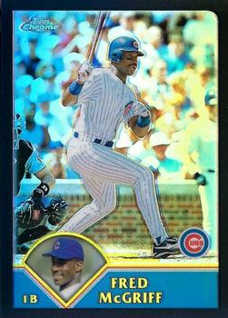 2003 Topps Chrome - Black Refractors #22 Fred McGriff Front