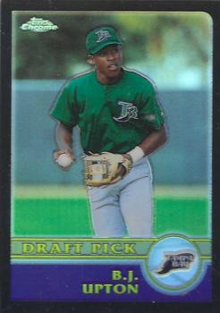 2003 Topps Chrome - Black Refractors #426 B.J. Upton Front