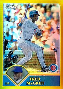 2003 Topps Chrome - Gold Refractors #22 Fred McGriff Front