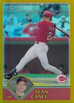 2003 Topps Chrome - Gold Refractors #33 Sean Casey Front