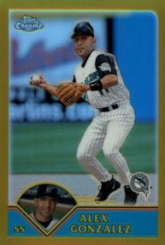 2003 Topps Chrome - Gold Refractors #62 Alex Gonzalez Front