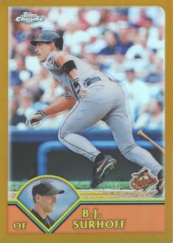 2003 Topps Chrome - Gold Refractors #338 B.J. Surhoff Front