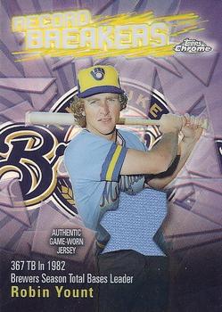 2003 Topps Chrome - Record Breakers Relics Refractors #CRBR-RY Robin Yount Front