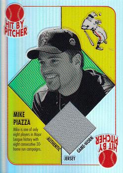 2003 Topps Chrome - Red Backs Relics Refractors #RBCR-MP Mike Piazza Front
