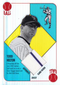 2003 Topps Chrome - Red Backs Relics Refractors #RBCR-TH Todd Helton Front