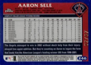 2003 Topps Chrome - Uncirculated X-Fractors #246 Aaron Sele Back