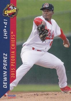 2015 Choice Peoria Chiefs #18 Dewin Perez Front