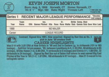 1991 Donruss #37 Kevin Morton Back