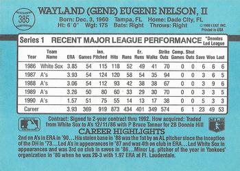 1991 Donruss #385 Gene Nelson Back