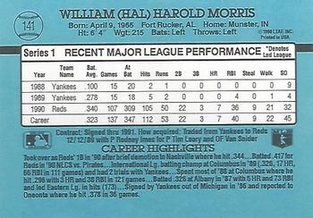 1991 Donruss #141 Hal Morris Back