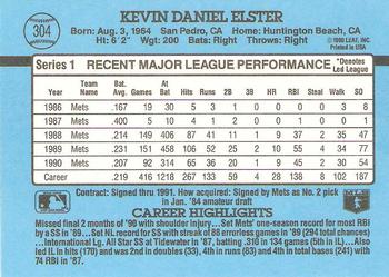 1991 Donruss #304 Kevin Elster Back