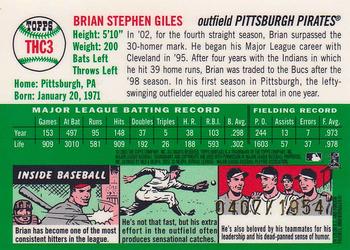 2003 Topps Heritage - Chrome #THC3 Brian Giles Back