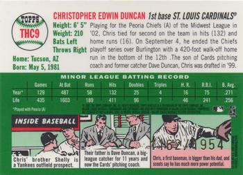 2003 Topps Heritage - Chrome #THC9 Chris Duncan Back