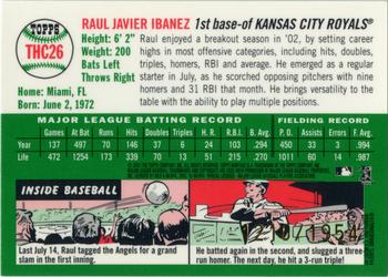 2003 Topps Heritage - Chrome #THC26 Raul Ibanez Back