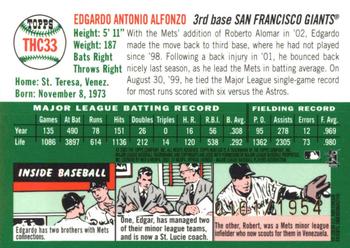 2003 Topps Heritage - Chrome #THC33 Edgardo Alfonzo Back