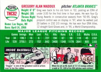 2003 Topps Heritage - Chrome #THC82 Greg Maddux Back