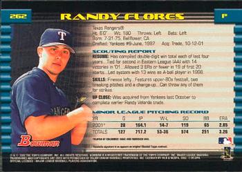 2002 Bowman #262 Randy Flores Back