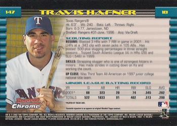 2002 Bowman Chrome #147 Travis Hafner Back