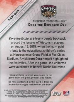 2017 Topps Pro Debut - Promo Night Uniform Relics Gold #PNR-DEN Dora the Explorer Day Back