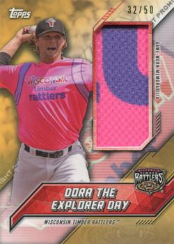 2017 Topps Pro Debut - Promo Night Uniform Relics Gold #PNR-DEN Dora the Explorer Day Front