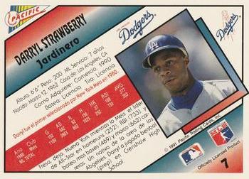 1991 Pacific Prototypes - Spanish #7 Darryl Strawberry Back