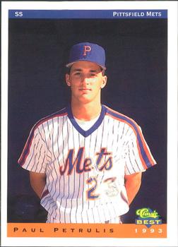 1993 Classic Best Pittsfield Mets #16 Paul Petrulis Front