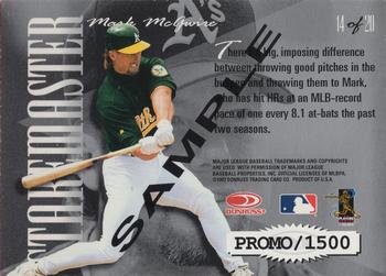 1997 Donruss Preferred - Staremaster Samples #14 Mark McGwire Back