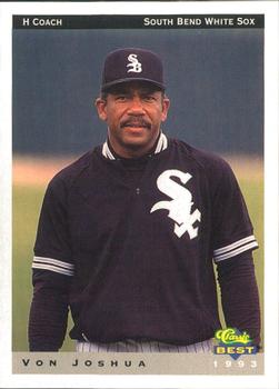 1993 Classic Best South Bend White Sox #29 Von Joshua Front