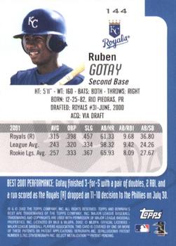 2002 Bowman's Best #144 Ruben Gotay Back